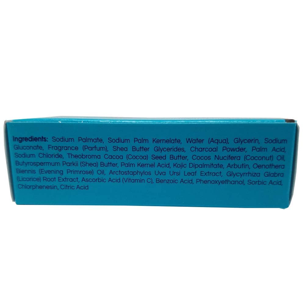 Dermisa Charcoal Bar | Natural Gentle Cleansing Bar | Contains Activated Charcoal, Coconut Oil, Shea Butter, Vitamin C & Licorice | NO PARABENS, NO SULFATES, 100% VEGETABLE BASE | 3 OZ (1-Pack)