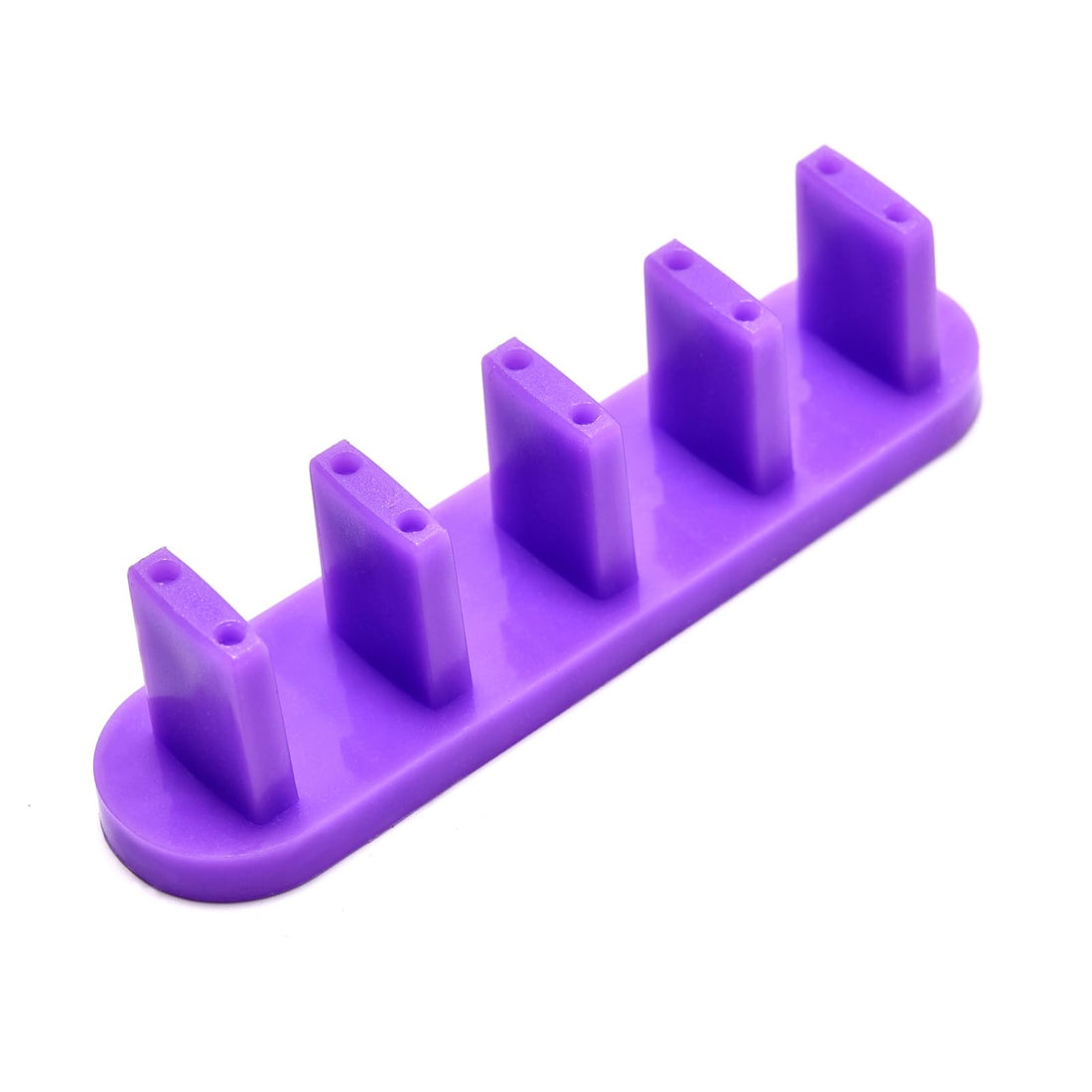 Purple: Rolabling 3Pcs False Nail Art Tips Practice Display Stand Tool for Gel Nail Polish DIY Nail Training Tools (Purple)
