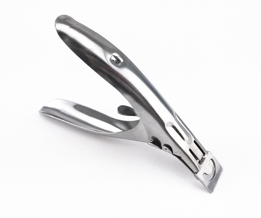 Silver : Yueton Color Coated Stainless Steel False Nail Tip Clipper Cutter Trimmer Manicure Pedicure Nail Art Tool (Silver)