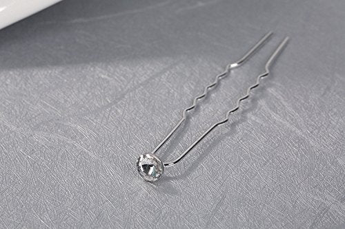 GBSTORE 12 Pcs Transparent Crystal Rhinestones Hair Pins, Beautiful Hair Accessories for Every Occasion by GBSTORE
