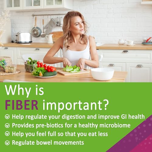 Fiber Gummies for Adults, Sugar Free 10g Prebiotic Fiber Supplement with Digestive Enzymes, Probiotics & 100mg Betaine for Digestive & Gut Health and Regulate Bowel Movement, Vegan, Gelatin Free,120ct