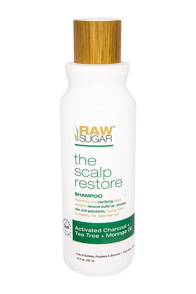 Raw Sugar Scalp Renew Shampoo Activated Charcoal + Tea Tree + Moringa Oil - 18 fl oz