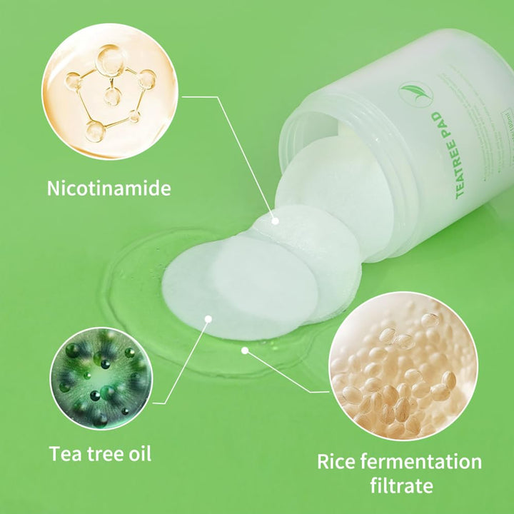 Gentle Exfoliating Facial Toner Pads for All Sensitive Skin – Hydrating Pads to Improve Wrinkles, Balance Skin Tone, and Reduce Acne & Black Spots (Green, Large)
