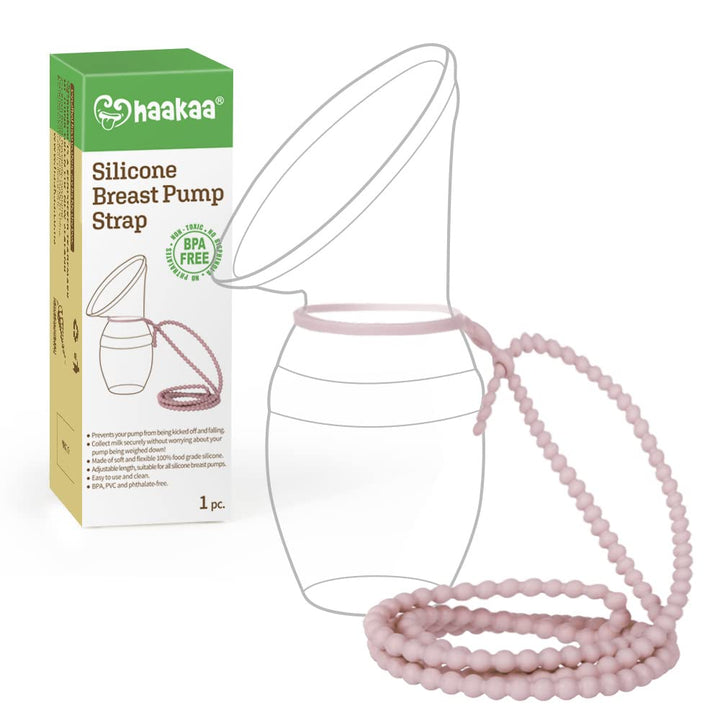 Haakaa Silicone Strap Suitable for Gen.1/2/3 Haakaa Manual Breast Pump Prevent Breast Pump from Falling Off During Use (Blush Color) -1pc
