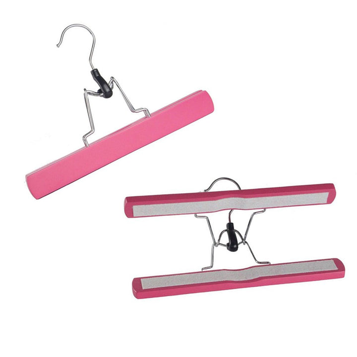 Portable Hair Extensions Carrier Holder Non-woven Dust-proof Suitcase Storage Bag with Wooden Hanger for Human Hair (Rose Red)