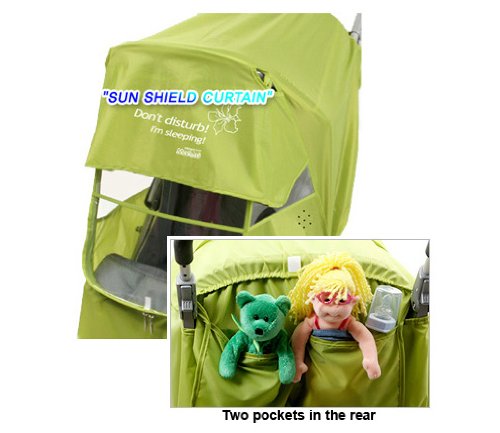 Manito Elegance Plus Stroller Weather Shield/Rain Cover, Red