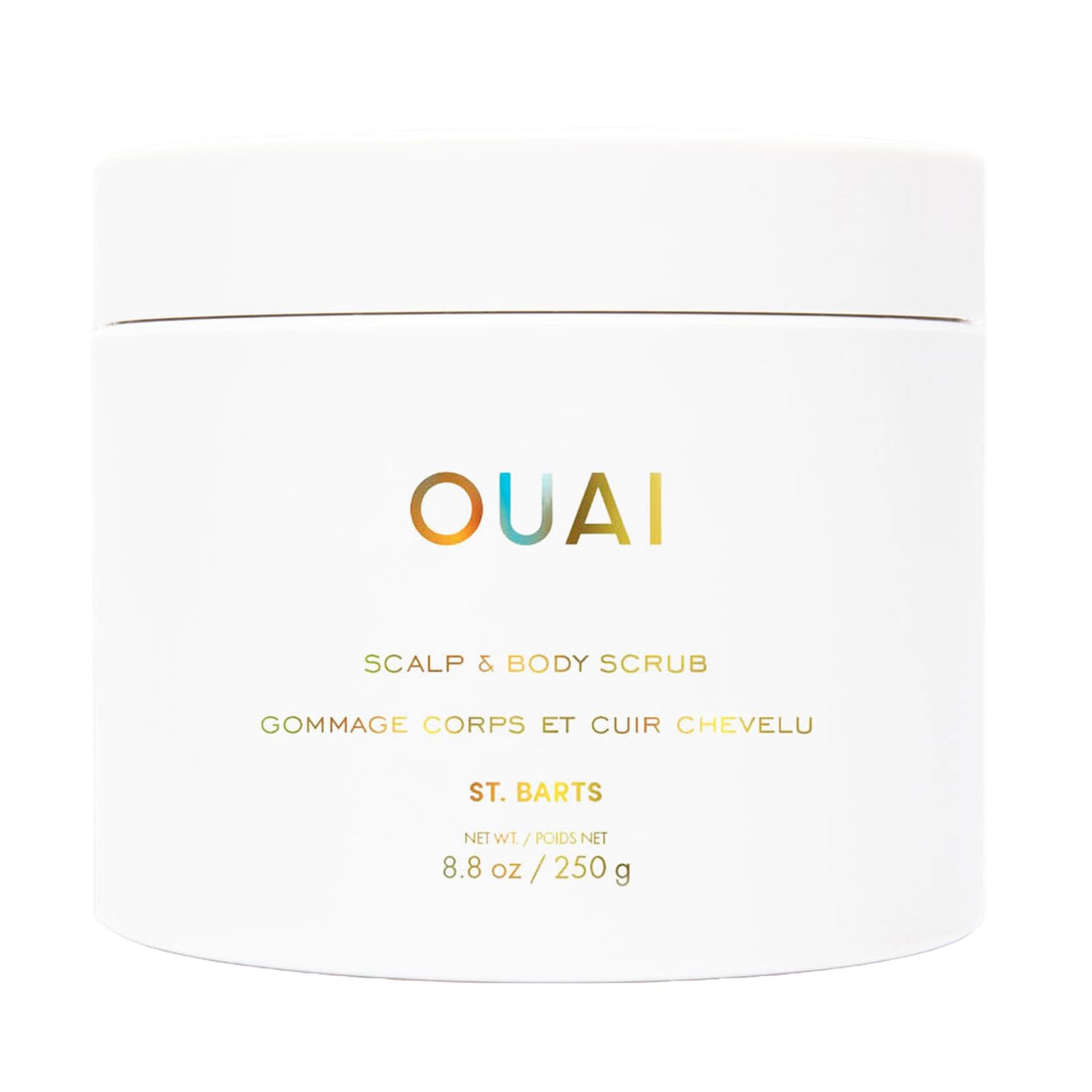 OUAI Scalp & Body Scrub, St. Barts - Exfoliating Body Scrub with Sugar & Coconut Oil Blend for Smooth, Moisturized Skin - Gentle Scalp Scrub for Removing Product Build Up (8.8 Oz)