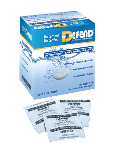 Defend DEF-UT1000 Ultrasonic Enzymatic Tablet, Shape, (Pack of 64)
