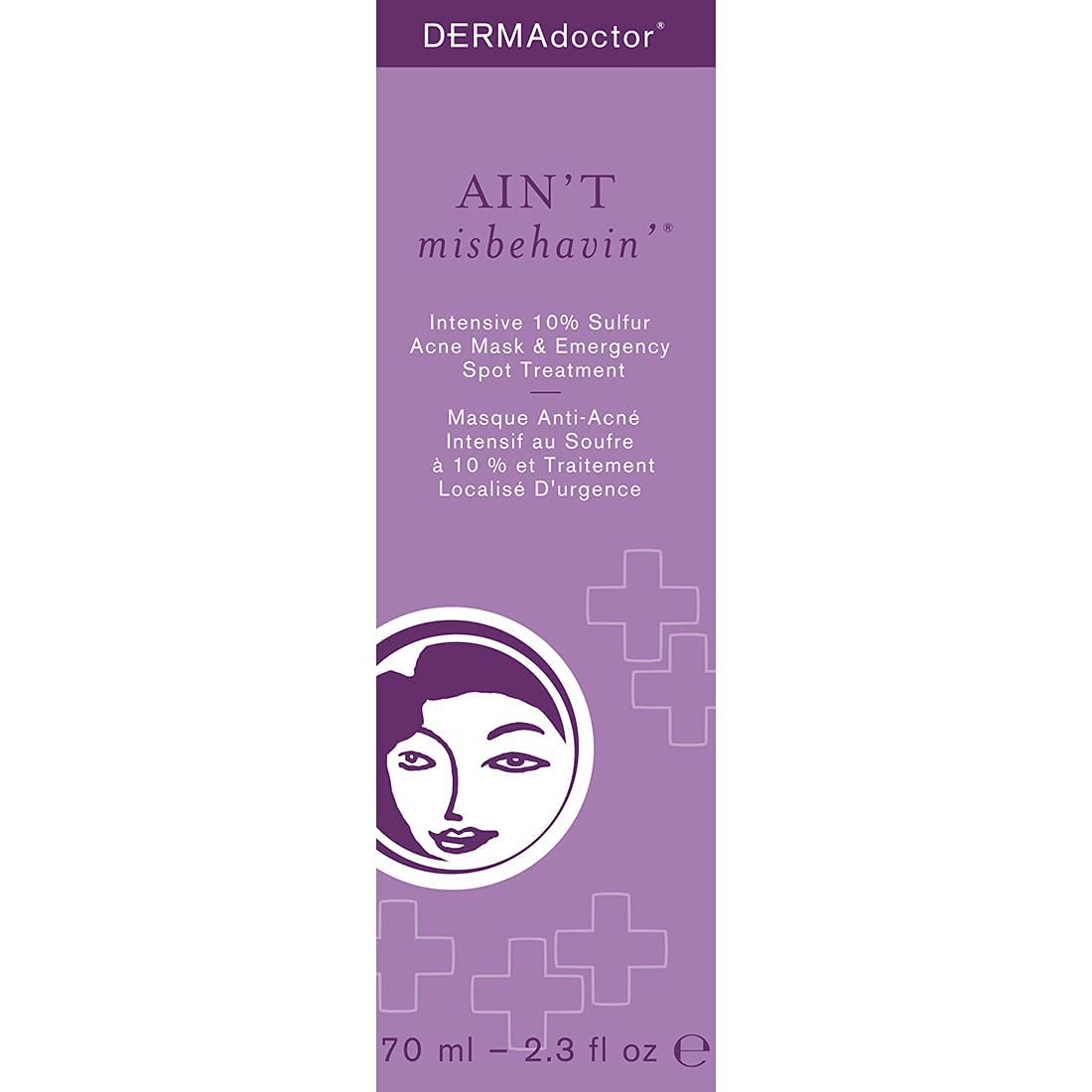 DERMAdoctor Aint Misbehavin Intensive Skin Clarifying Sulfur Acne Mask 70ml/2. 3oz