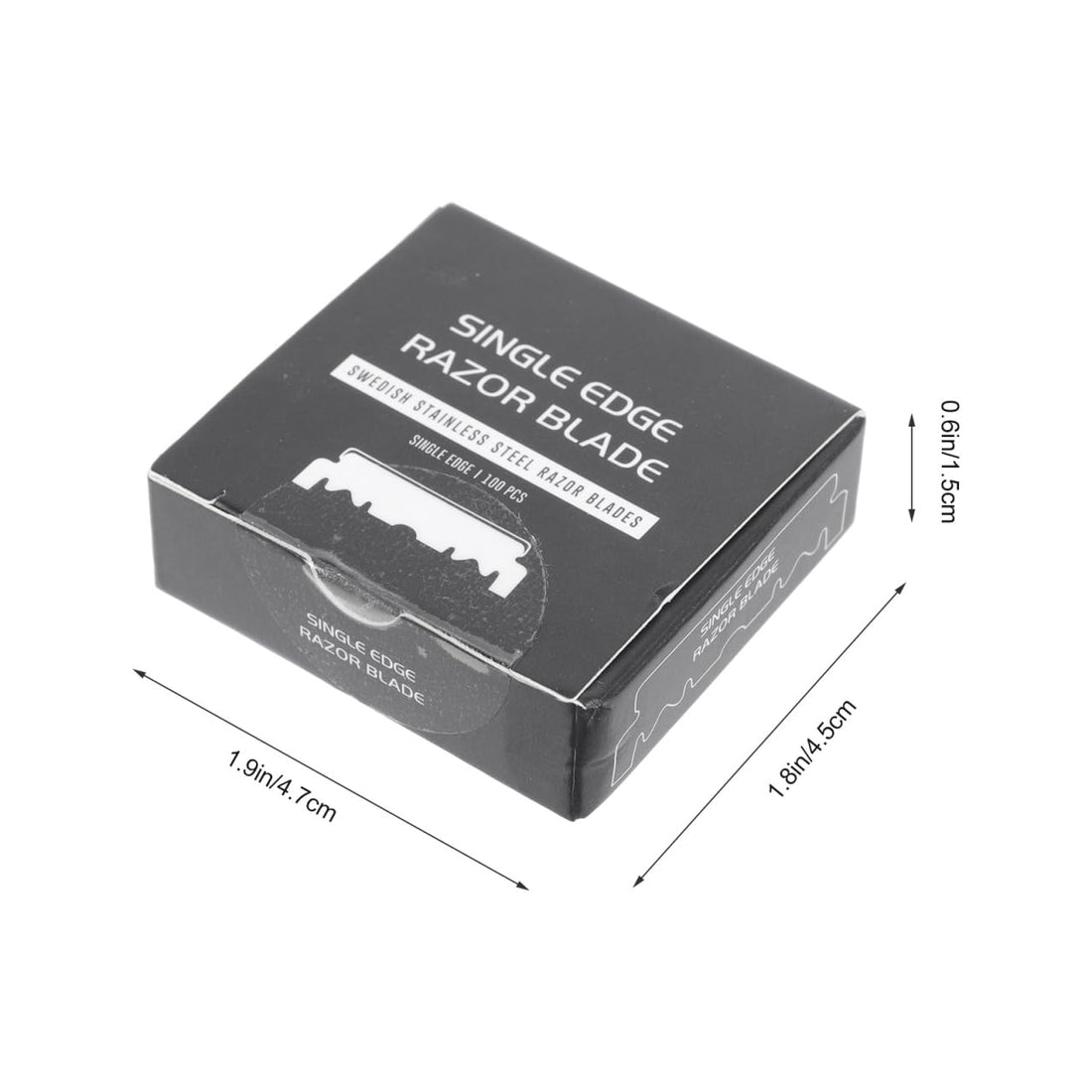 Hemoton 100pcs Razor Blade Manual Face Razor Barbershop Face Razor Single Face Facial Shaver Old Folding Cutter Stainless Steel Noodle Surface Coating: Chrome and