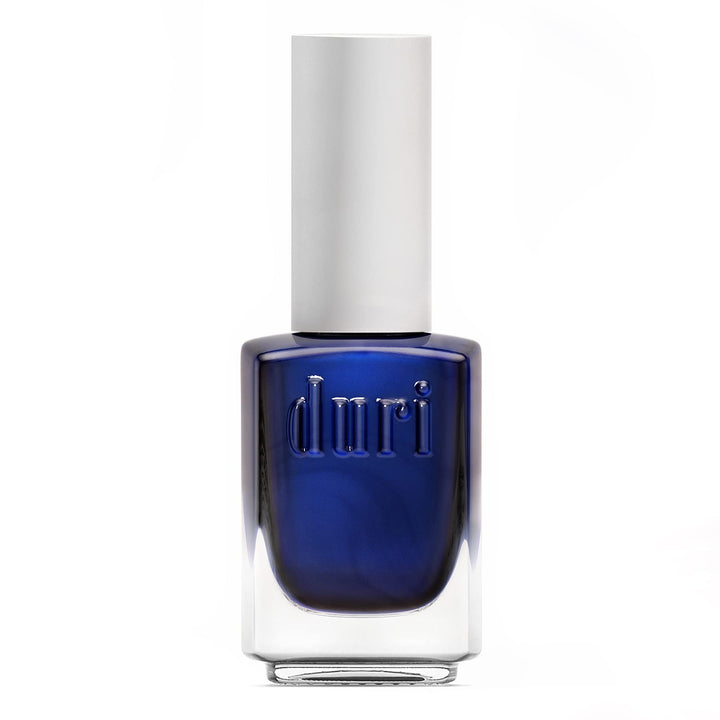 Duri Nail Polish, 174 Fire Sapphire, Deep Purple Blue Metallic Shimmer Lacquer Opaque Coverage, 0.5 fl.oz.