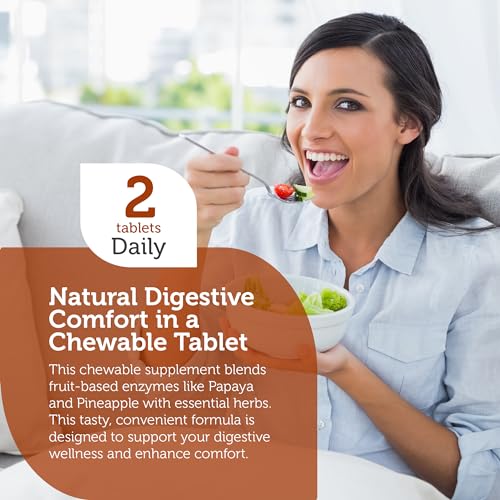 Zahler AfterMeals Digestive Enzymes for Digestion Health - Chewable Fruit-Based Digestive Enzymes for Women & Men with The Power of Papaya and Pineapple - Kosher Gluten Free Made in USA (100 Tablets)