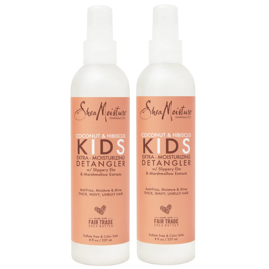 SheaMoisture KIDS Extra-Moisturizer Detangler - Coconut & Hibiscus - 2 Pack of 8 oz