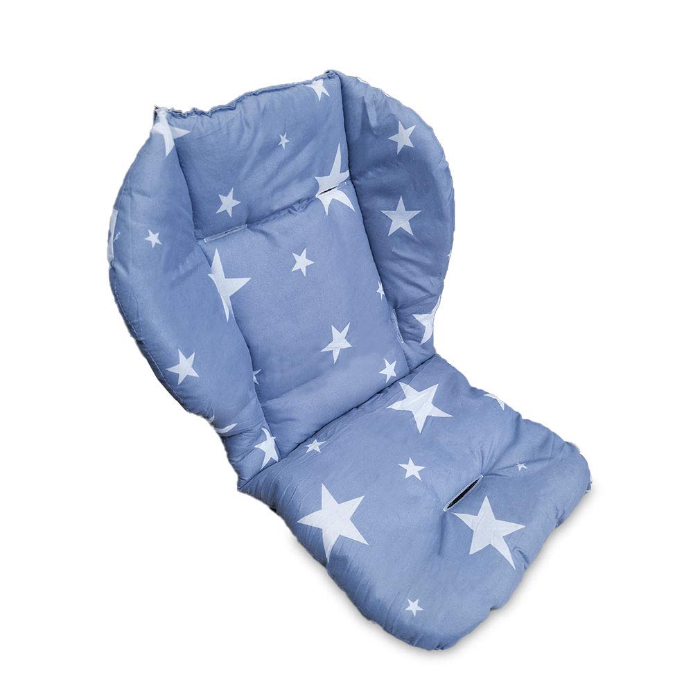 twoworld High Chair Cushion, 1Pack Large Thickening Baby High Chair Seat Cushions Liner Mat Pad Cover Breathable (Blue Star)