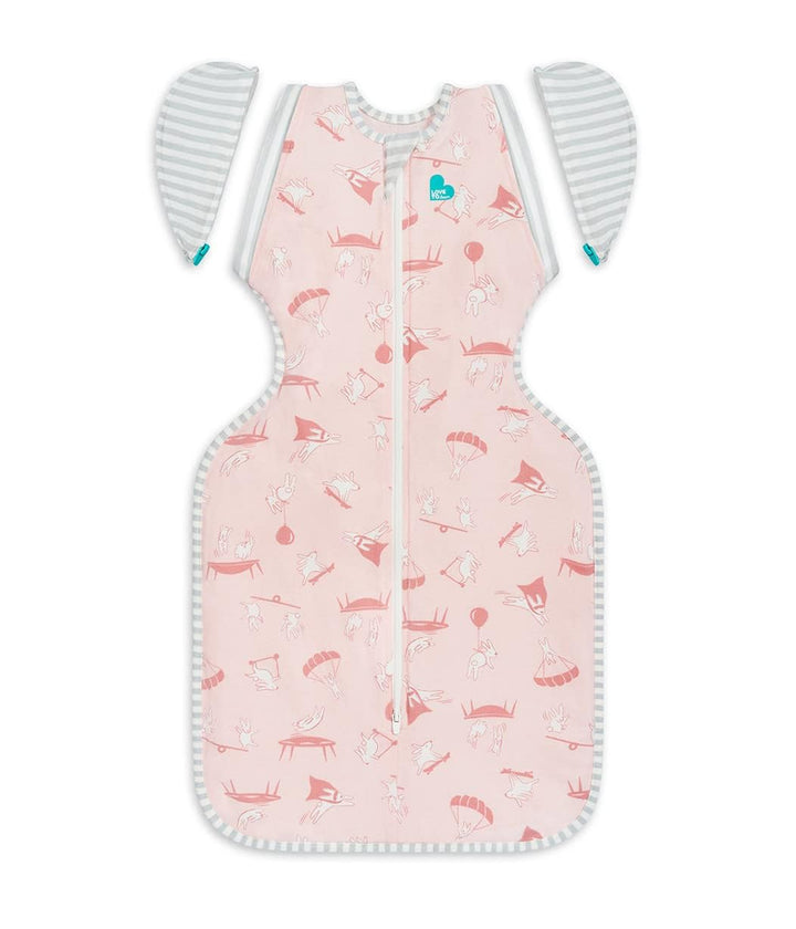 Love to Dream Swaddle Up Transition Swaddle, Patented Zip-Off Wings, Gently Help Baby Transition from Being Swaddled to Arms Free When Showing Signs of Rolling, Lite 0.2 TOG, 19-24 lbs, White