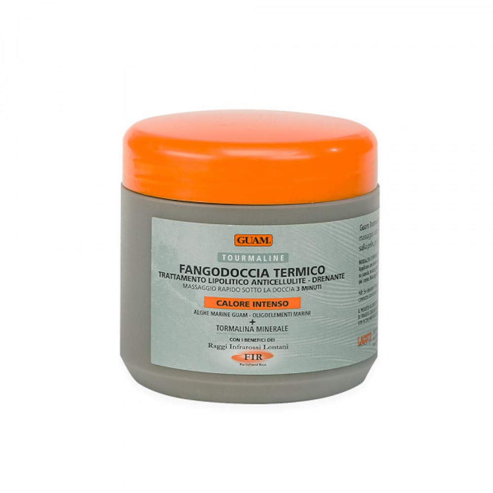 Guam Seaweed & Tourmaline Thermal Mud Cellulite Remover | 3-minute Shower Body Mask for Cellulite Removal | Hot Infrared FIR Anti Cellulite Treatment for Thighs and Legs, 1.1LB