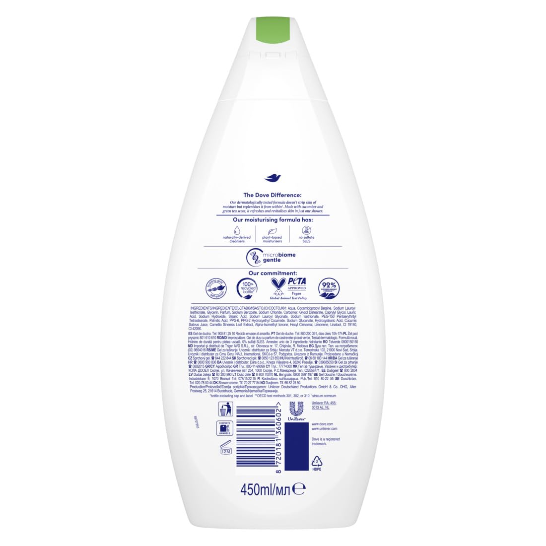 Dove Fresh Touch Shower Gel 16.9oz (500ml)