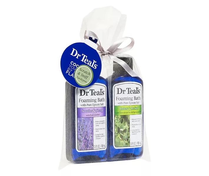 Dr Teal's Lavender & Eucalyptus 2-Piece Foaming Bath Gift Set