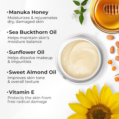 My Adventure to Fit Make up Cleansing Balm - Makeup Remover Melting Balm & Moisturizer Face Cream - Made in The USA Hydrating Facial Cleanser & Makeup Products for Women (2fl oz)