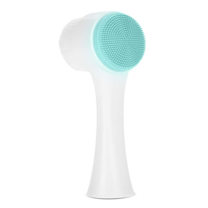 Sonew Blue: Facial Cleansing Brush, Double Sided Clean & Exfoliating & Massage Soft Bristles, Silicon Face Pore Cleanse, Blackhead, Acne Dry Or Wet Multi-Purpose(Blue)