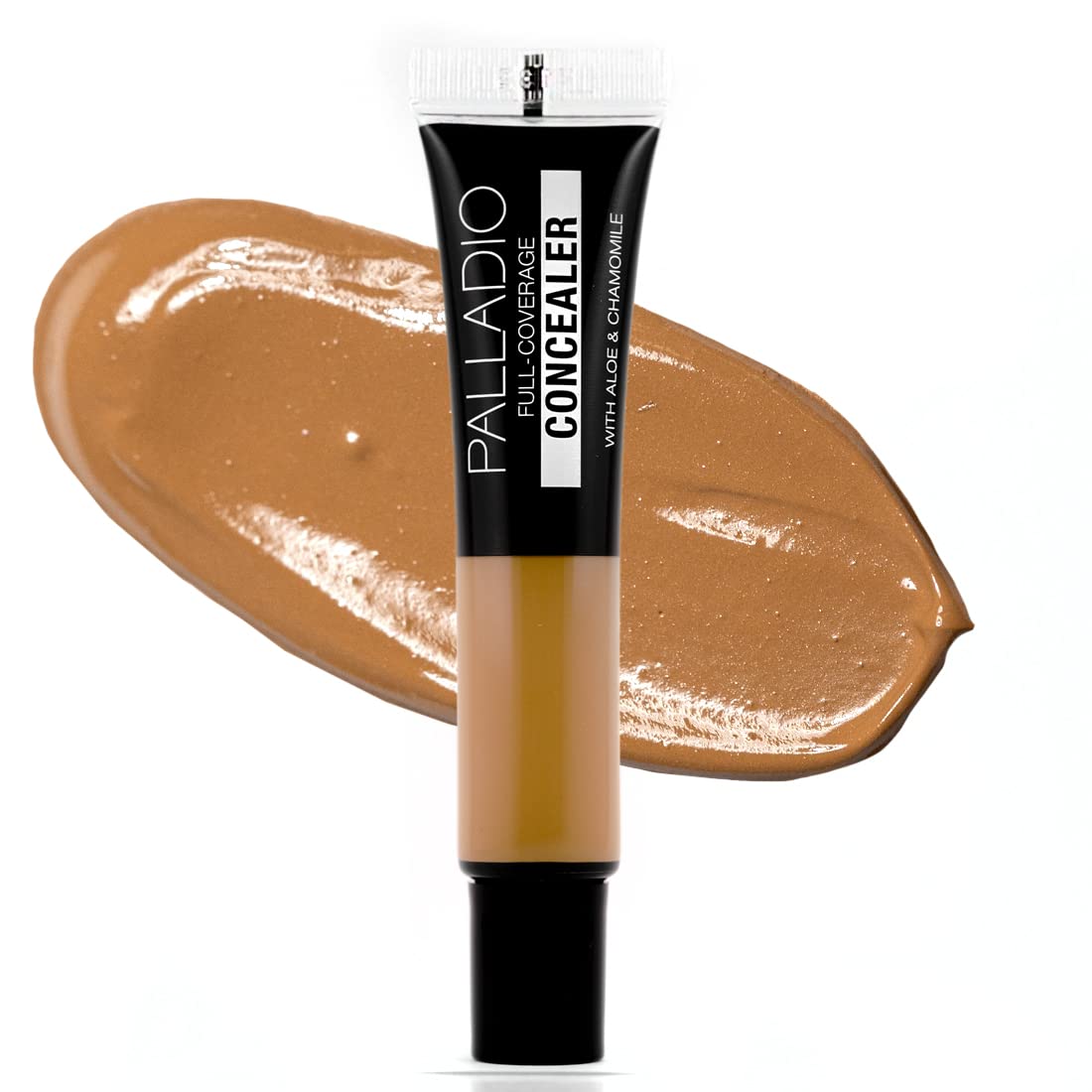 Palladio Beauty Under Eye Concealer - Medium to Dusky Skin, Full Coverage Long Wear Dark Circles Corrector, Dark Brown Frappe Color - 10 g