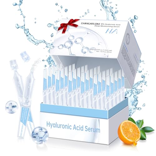 5% Hyaluronic Acid Serum Ultra-Hydrating Vials with Niacinamide,Collagen Stem Cell,Wake Nature Perfection|AntiAging|Deep Hydration|CellActivation-1.5ml*30Pcs Ultra Hyaluronic Acid Serum for Face