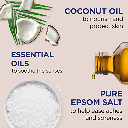 Dr Teal's Epsom Magnesium Salt Soak, Nourish & Protect with Coconut Oil, 3lbs