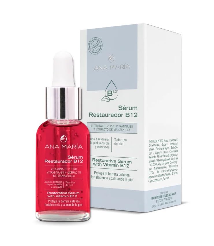 ANA MARIA Suero Facial Restaurador B12 | Facial Serum Restorer B12 1.02oz-30ml