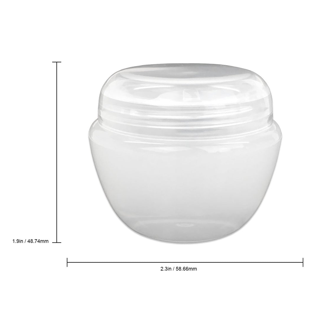 Beauticom 12 Pieces 50G/50ML White Frosted Container Jars with Inner Liner for Pills