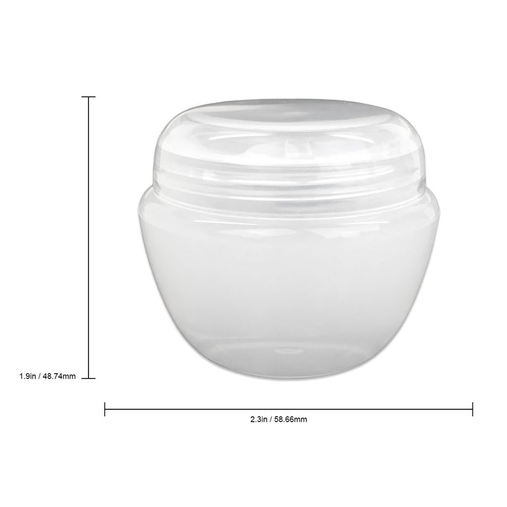 Beauticom 12 Pieces 50G/50ML White Frosted Container Jars with Inner Liner for Pills