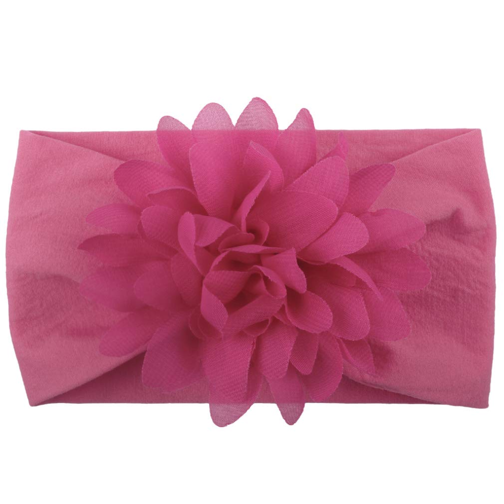 Toptim Baby Head Wrap Chiffon Flowers Newborn Infant Soft Nylon Headbands