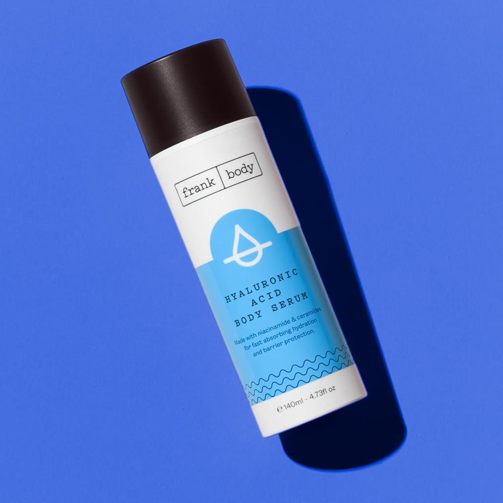Frank Body Hyaluronic Acid Body Serum | Vegan & Cruelty-Free | Fast Absorbing Hydration & Barrier Protection | With Niacinamide 3%, Ceramides, and Hyaluronic Acid (4.73 fl oz/ 140mL)