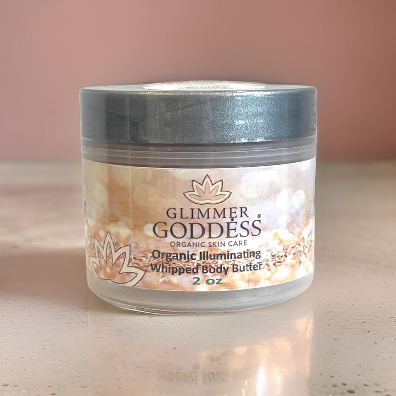 GLIMMER GODDESS Shimmer Body Butter Travel Size 2 oz - Gold Subtle Level 1 - Nourishing, Hydrating, Natural Glow - Vegan, Cruelty-Free, Paraben-Free, All-Natural Ingredients – Travel Ready