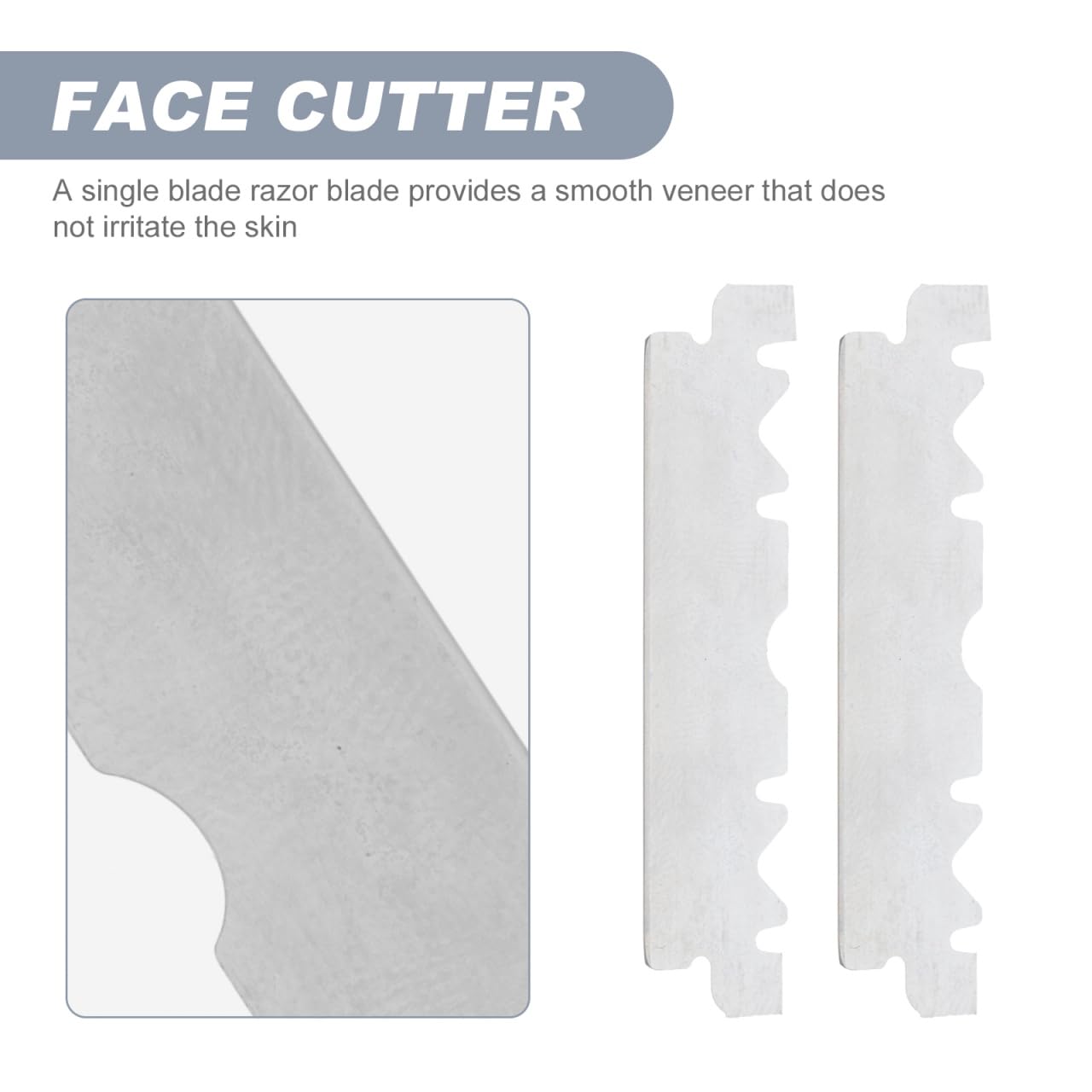 Hemoton 100pcs Razor Blade Manual Face Razor Barbershop Face Razor Single Face Facial Shaver Old Folding Cutter Stainless Steel Noodle Surface Coating: Chrome and