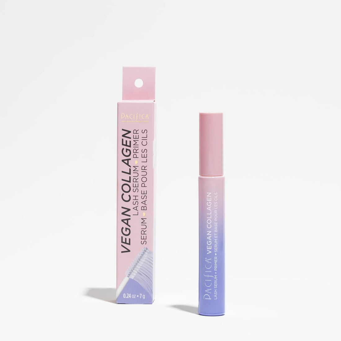Pacifica Beauty Vegan Collagen Lash Serum and Clear Mascara Primer, Makeup, Conditioning Vitamin E and Vitamin B, Fluffy Lashes, Lash Primer, Cruelty Free, Silicone Free, Clean Makeup,0.24 oz(1 Count)