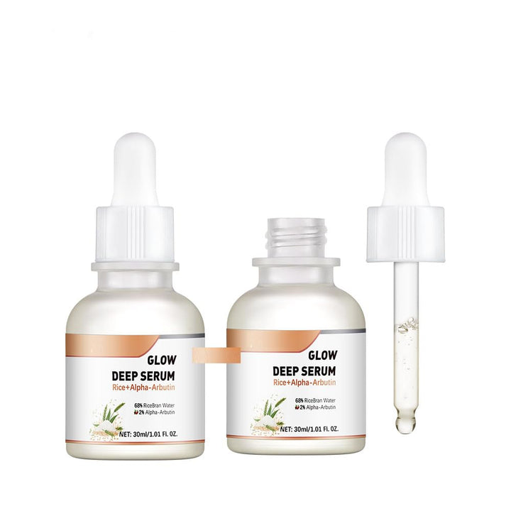 Glow Deep Serum, 68% Rice Bran Water, 2% Alpha-Arbutin, Hydrating Facial Soothing Serum, Deep Moisturizing, Fast absorption, Even Tone