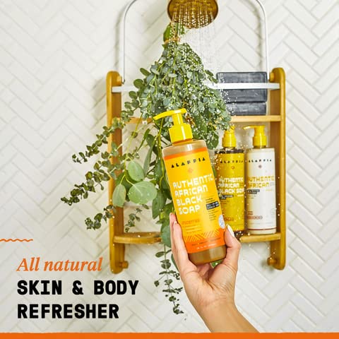 Unscented : Alaffia - Authentic African Black Soap, Unscented, 16 Ounces