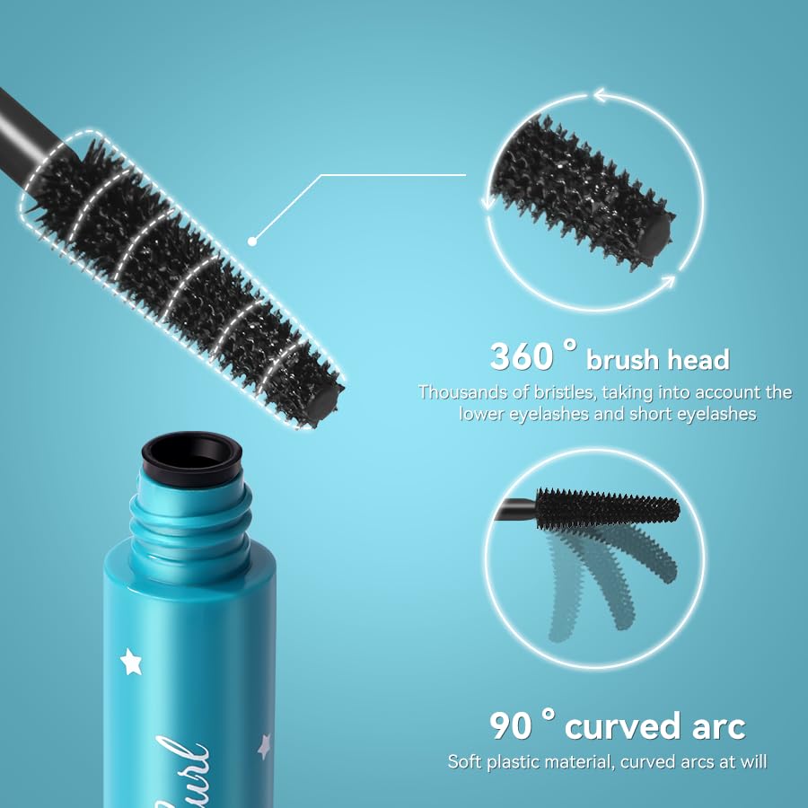 False lash Mascara - Anti-gravity mascara volume and length waterproof, Long Lasting beauty Make up, Curl Keeper Black,Eye Lash Enhancer Curl & No Clumping, Smudge Proof Tubing Mascara All Lash Types