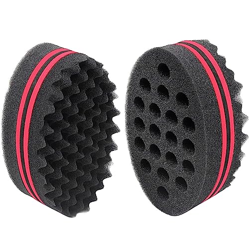AIR&TREE Magic Barber Sponge Brush for Waves, Dreadlocks, Coils, and Afro Curls - Hair Care Tool with 7 & 16 mm Diameters (1 PCS)