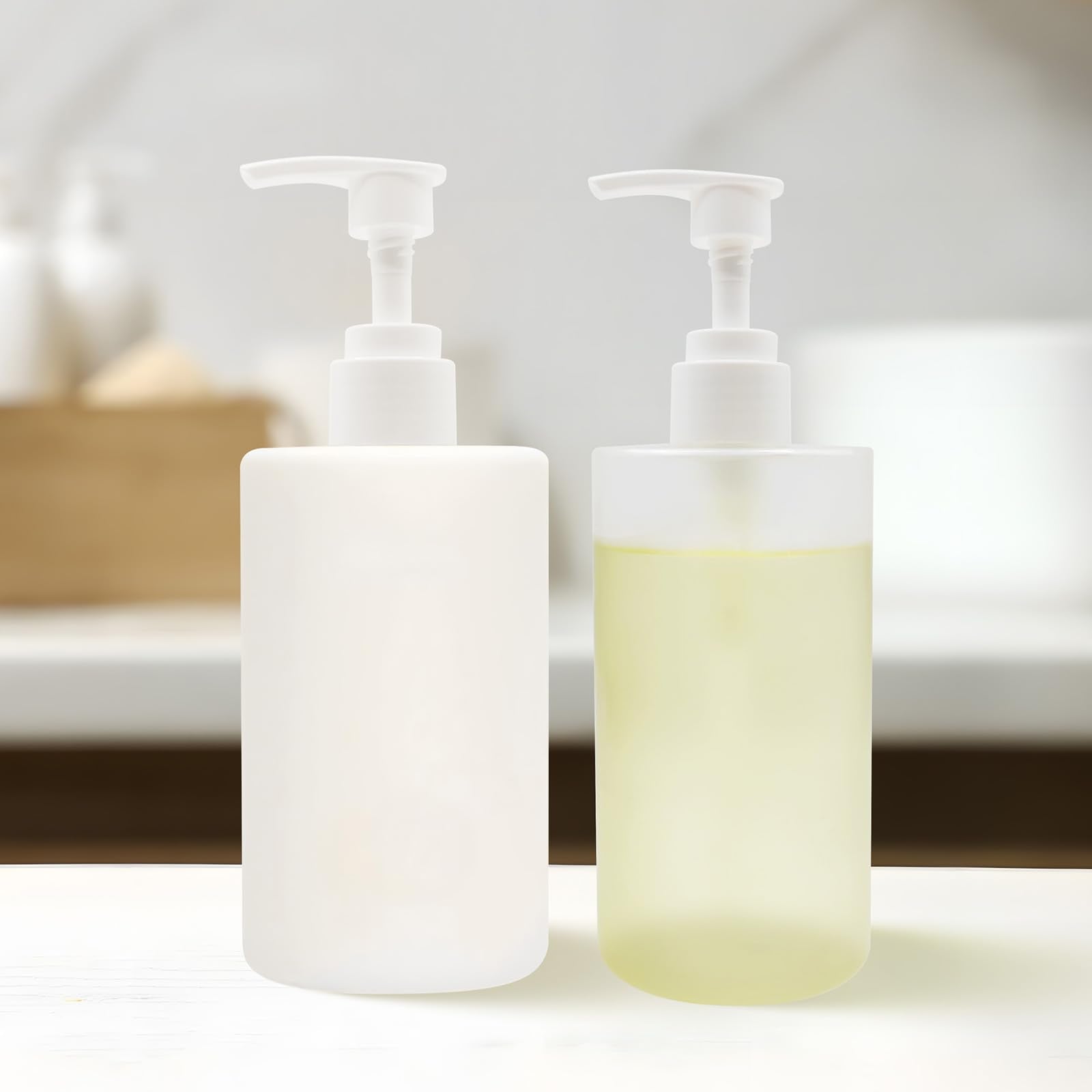 2PCS Pump Head Designed for OUAI 10 FL OZ Bottles, Compatible with OUAI Shampoo & Conditioner Bottles, OUAI Body Wash Bottle