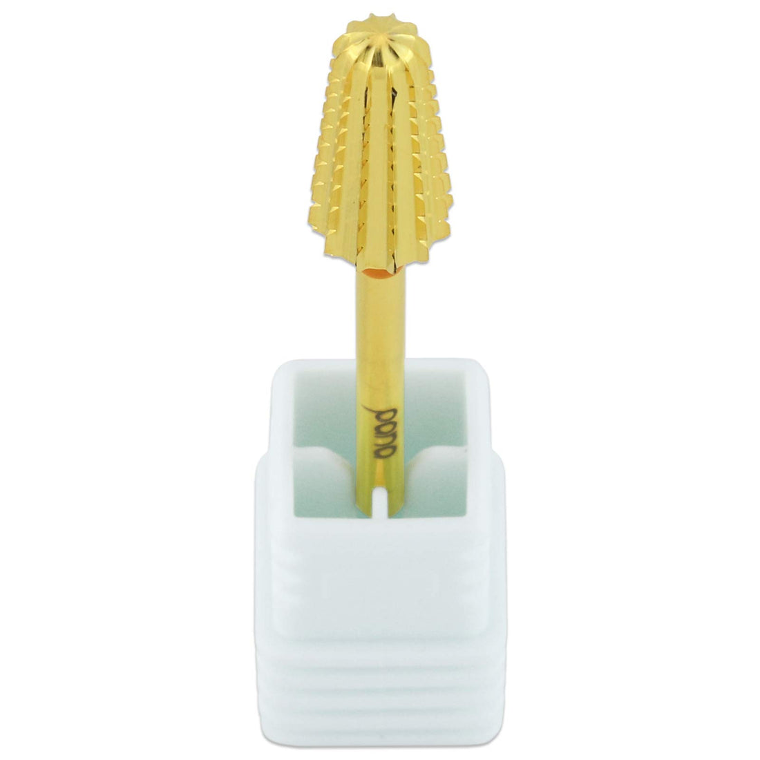 Upgraded PANA Volcano Nail Carbide Bit - Two Way Rotate use for Both Left and Right Handed use - Fastest remove Acrylic or Gel – For Manicure Drill Machine - 3/32 (Double Coarse - 2XC, GOLD)