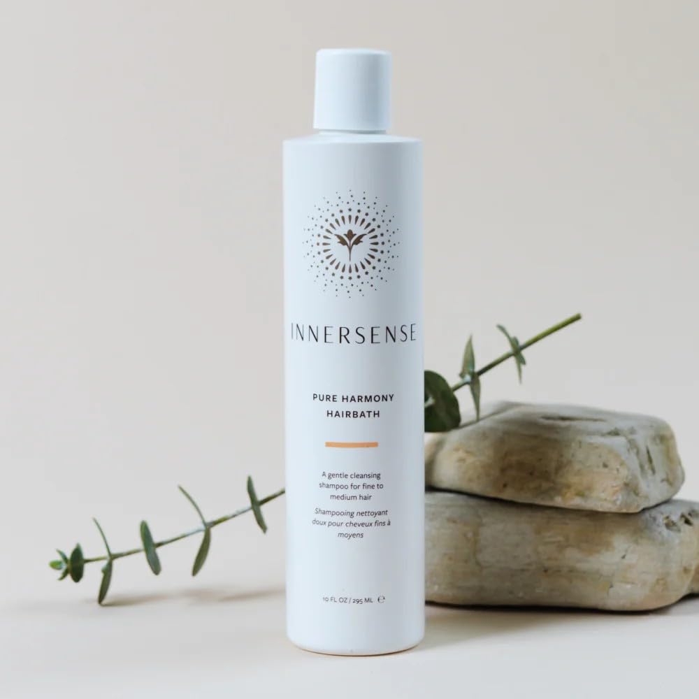 INNERSENSE Organic Beauty - Pure Harmony Hairbath Shampoo + Inspiration Conditioner Duo | Non-Toxic, Cruelty-Free, Clean Haircare (10 fl oz each)