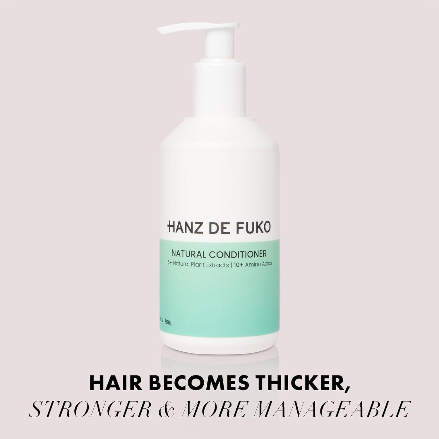 Hanz de Fuko Premium Natural Conditioner – Sulfate and Paraben Free – Fights Dandruff and Scalp Irritation – 16+ Natural Plant Extracts, 8 oz.