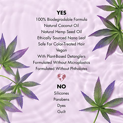 Love Beauty and Planet 100% Biodegradable Hydrating Conditioner Soothe & Nourish Dry Scalp Hemp Seed Oil & Nana Leaf Vegan, Silicone-free, Cruelty-free Hair Care 13.5 oz