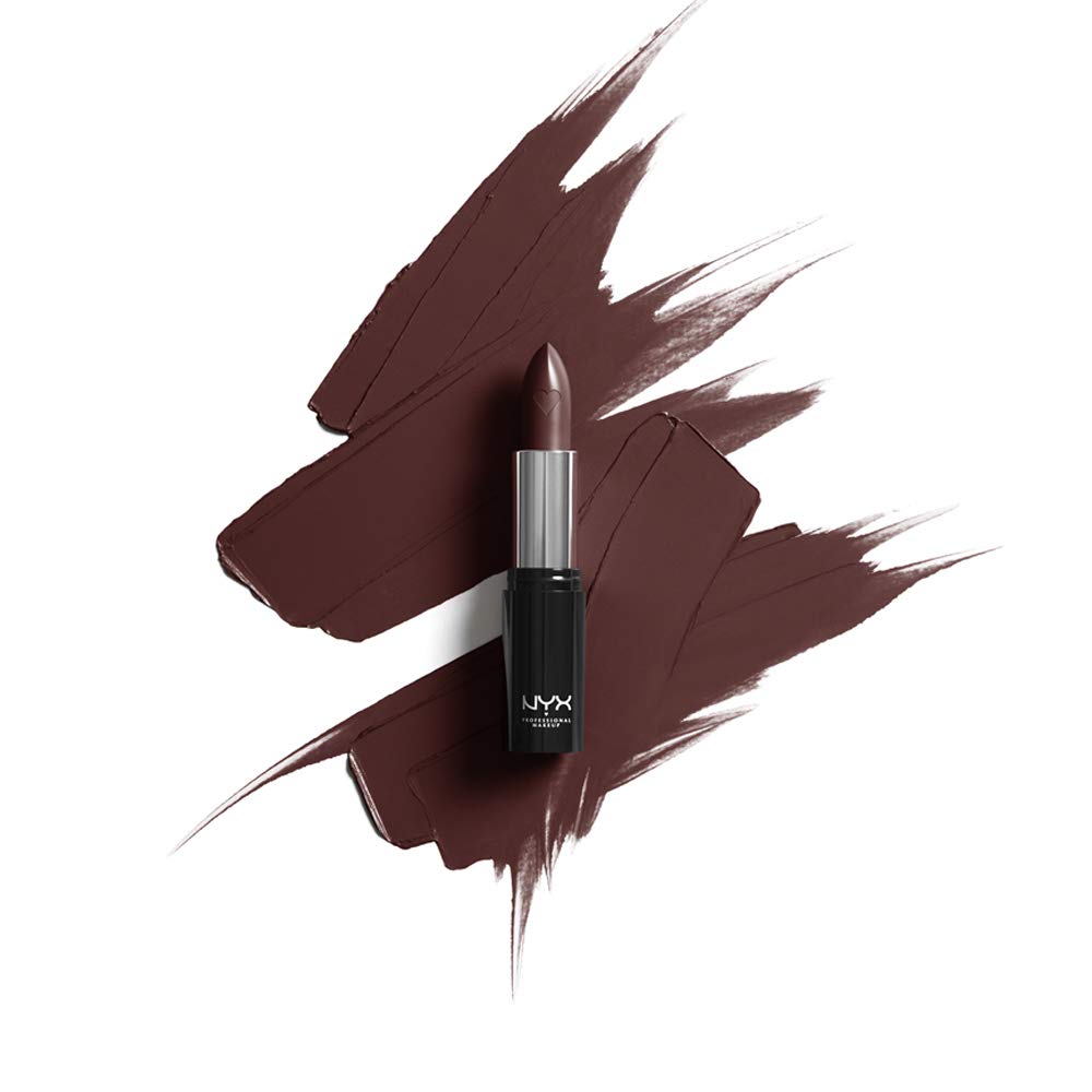 NYX PROFESSIONAL MAKEUP Shout Loud Satin Lipstick, Infused With Shea Butter - So Dramatic (Plum Brown)