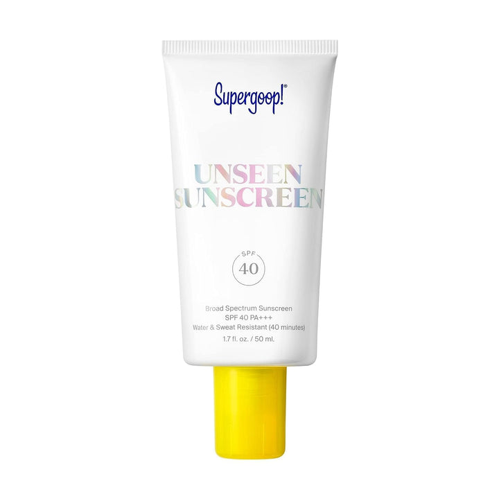 Supergoop! Unseen Sunscreen - SPF 40 - Invisible, Broad Spectrum Face Sunscreen + Makeup-Gripping Primer - Weightless, Scentless, Oil Free - For All Skin Types & Skin Tones - 1.7 fl oz