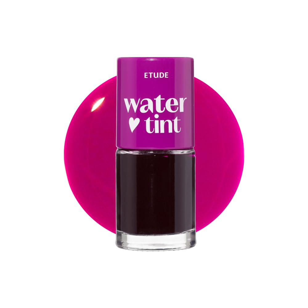 ETUDE Dear Darling Water Tint - Grape Ade (9g) | Vivid Color Lip Stain with Moisturizing Weightless & Non-sticky Finish Lip Stain | Smudge-proof Lip Tint | Korean Makeup, Kbeauty