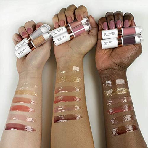 FLOWER BEAUTY Petal Pout Lip Mask | Hydrating Tinted Balm with Mango & Cocoa Butter | Vegan, Cruelty-Free Scented Lips Color | Nectar - Buttercream Frosting