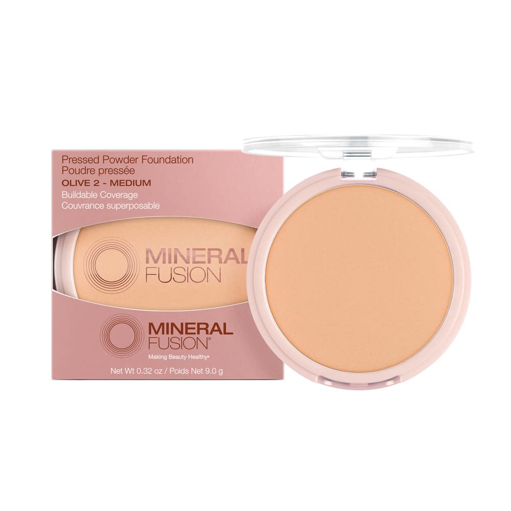 Mineral Fusion Pressed Powder Foundation, Olive 2