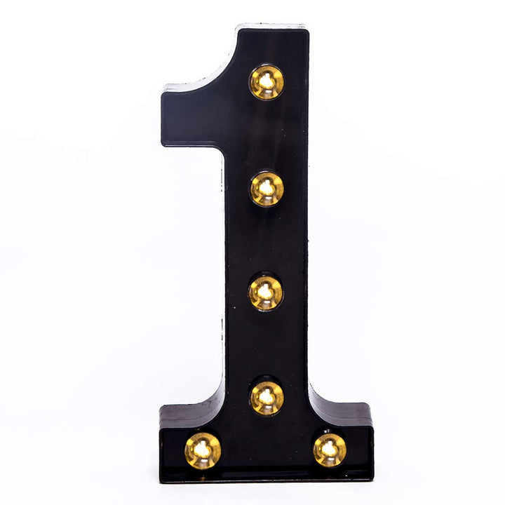 Foaky Black Marquee Numbers, Light Up Numbers, Lights Sign for Night Light Wedding Birthday Party Battery Powered Christmas Lamp Home Bar Decoration